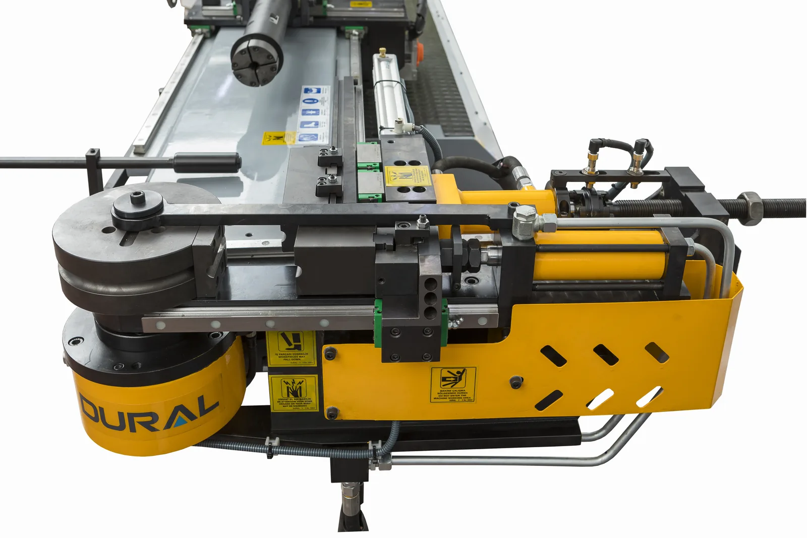 DuralBend automatic pipe bending machine running a hands-free bending cycle