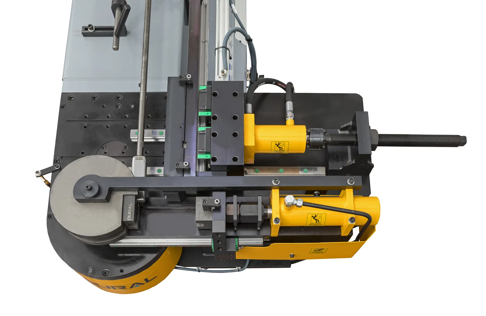 DuralBend hydraulic tube bender with wiper die block fitted