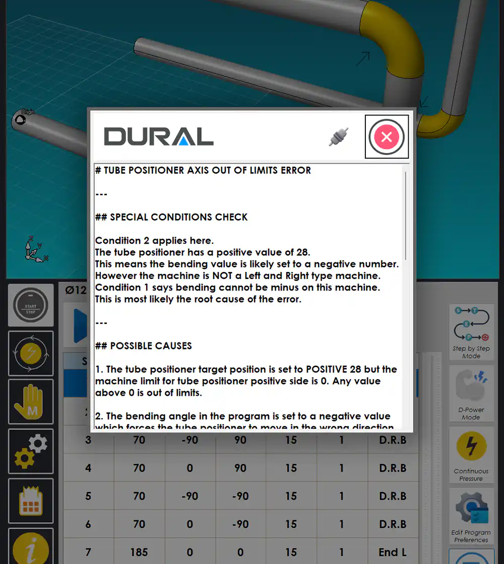 AI-assisted root cause analysis screen in MyDural ETU